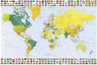 Poster - Map of the world Enmarcado de cuadros